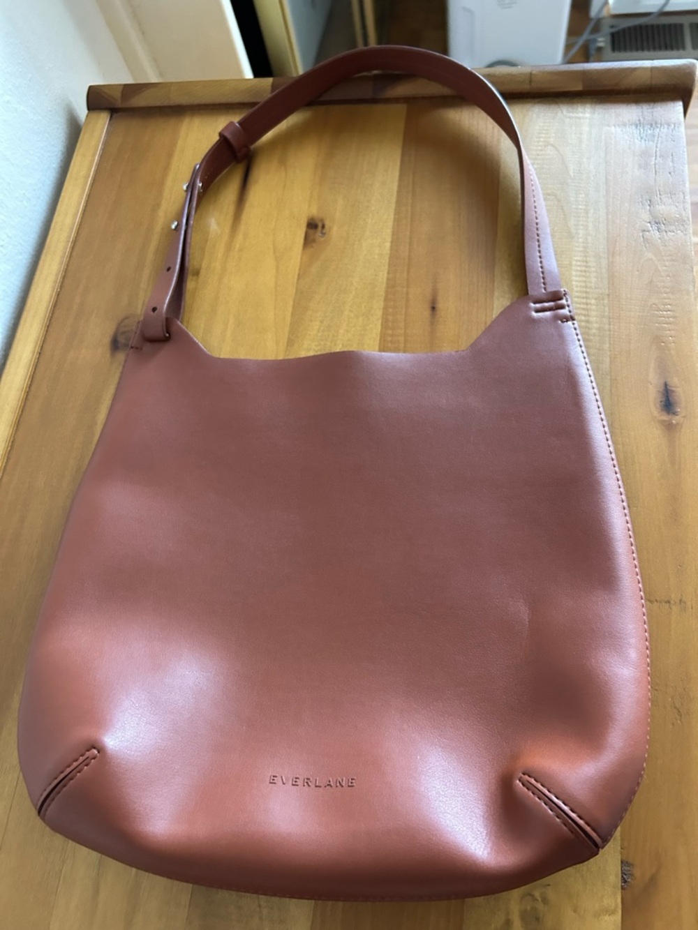 NWOT Everlane Cactus Leather Hobo Shoulder Bag in Honey Cruelty-Free Vegan - Picture 6 of 11